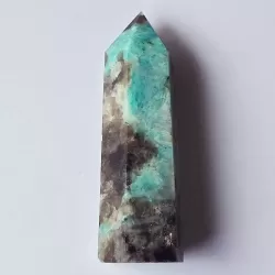 Amazonite with Smoky Quartz Obelisk - 9.1cm