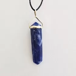 Sodalite Double Terminated Pendant in Sterling Silver - inari.co.nz - The Crystal Rainbow