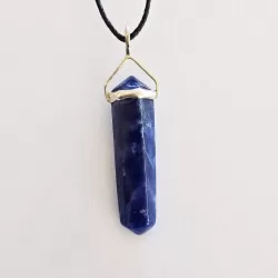 Sodalite Double Terminated Pendant in Sterling Silver - inari.co.nz - The Crystal Rainbow