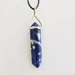 Sodalite Double Terminated Pendant in Sterling Silver - inari.co.nz - The Crystal Rainbow