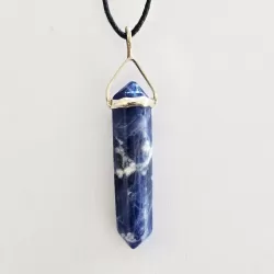 Sodalite Double Terminated Pendant in Sterling Silver - inari.co.nz - The Crystal Rainbow
