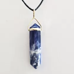 Sodalite Double Terminated Pendant in Sterling Silver - inari.co.nz - The Crystal Rainbow