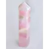 Rainbow Aura Rose Quartz Obelisk - 19 cm