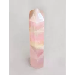 Rainbow Aura Rose Quartz Obelisk - 19 cm
