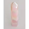 Rainbow Aura Rose Quartz Obelisk - 19 cm
