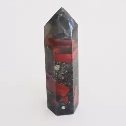 Bloodstone Mix Obelisk - 8.6 cm