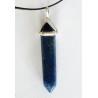 Lapis Lazuli Double Terminated Silver Metal Pendant.