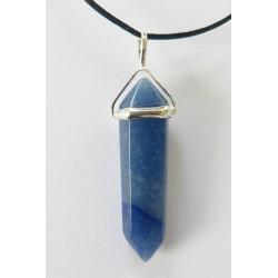 Lapis Lazuli Double Terminated Silver Metal Pendant