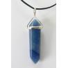 Lapis Lazuli Double Terminated Silver Metal Pendant