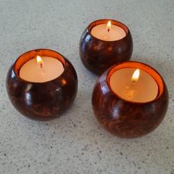 Wooden Tea Candle Holder Set