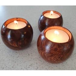 Wooden Tea Candle Holder Set