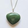 Aventurine Heart - Sterling Silver Pendant