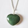 Aventurine Heart - Sterling Silver Pendant